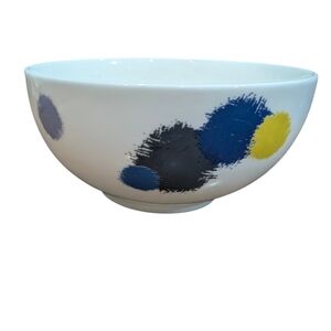 Vera Wang Ceramic Bowl with Blue, Black, and Yellow Design